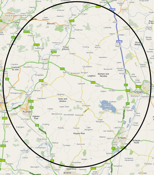 A E Day & Son Delivery Area